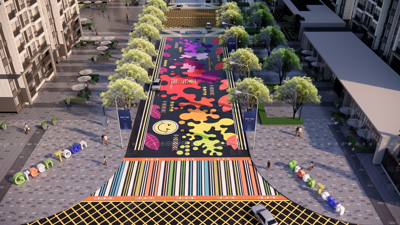 现代车行道路SU模型下载【ID:1202516286】