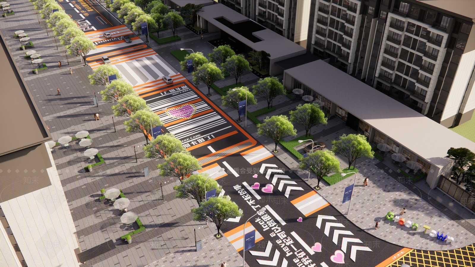 现代车行道路SU模型下载【ID:1202516353】