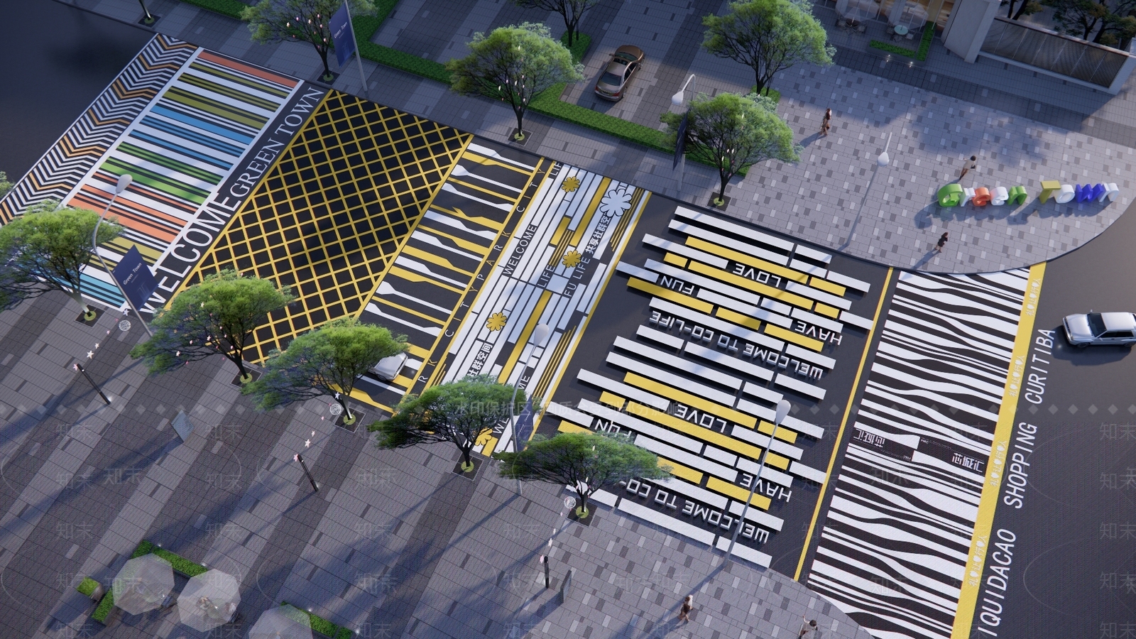 现代车行道路SU模型下载【ID:1202516423】