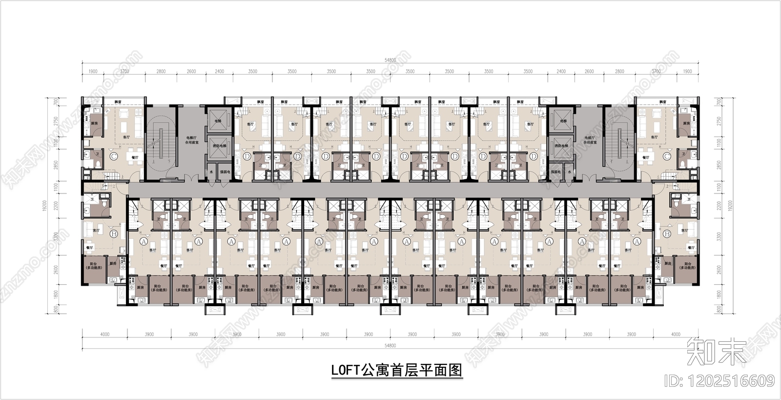 公寓建筑施工图下载【ID:1202516609】