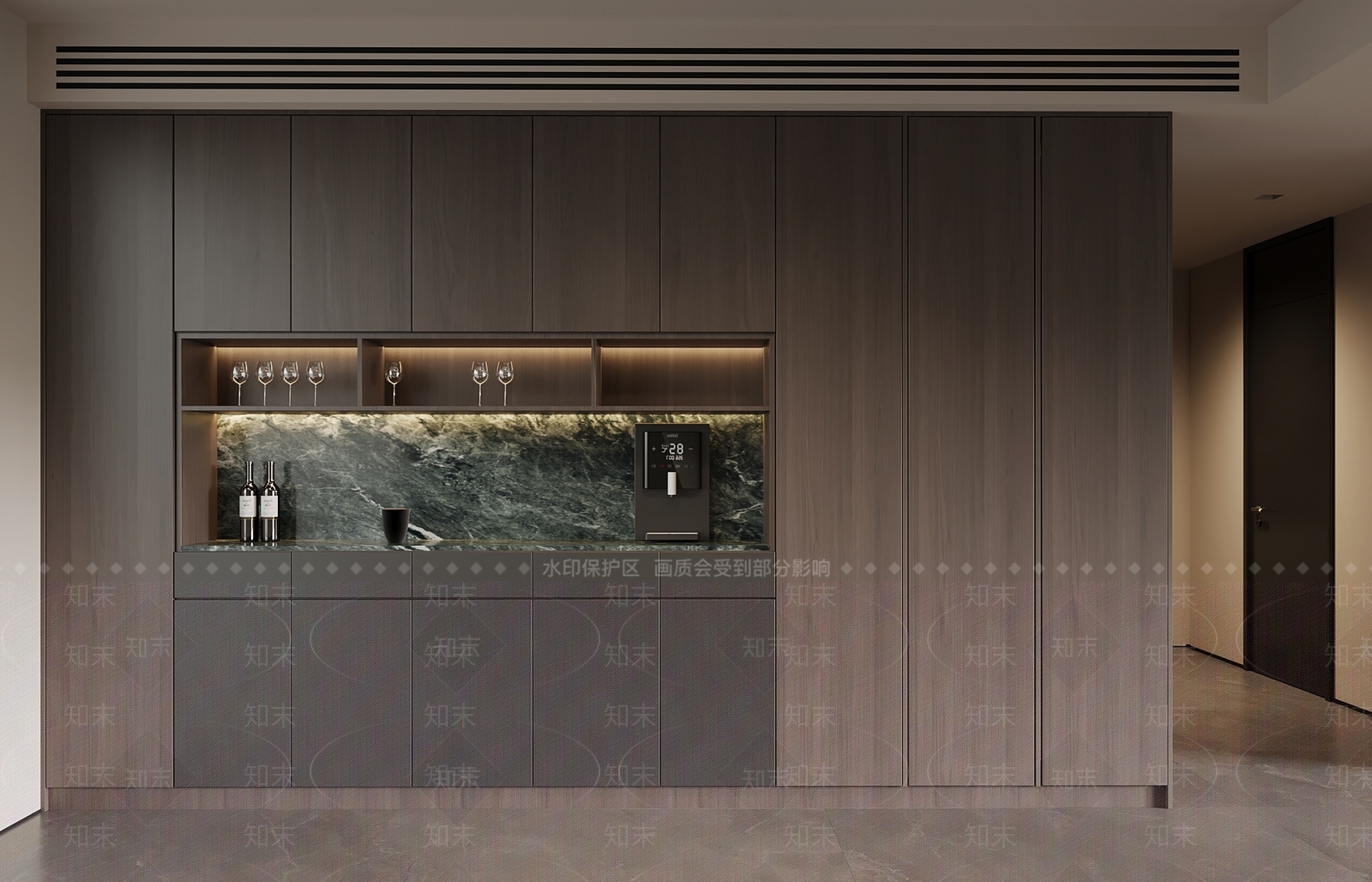 现代意式酒柜3D模型下载【ID:1202517476】