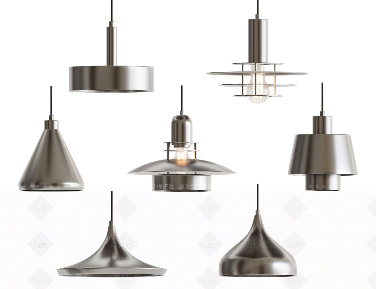 工业复古餐厅吊灯3D模型下载【ID:1202518264】