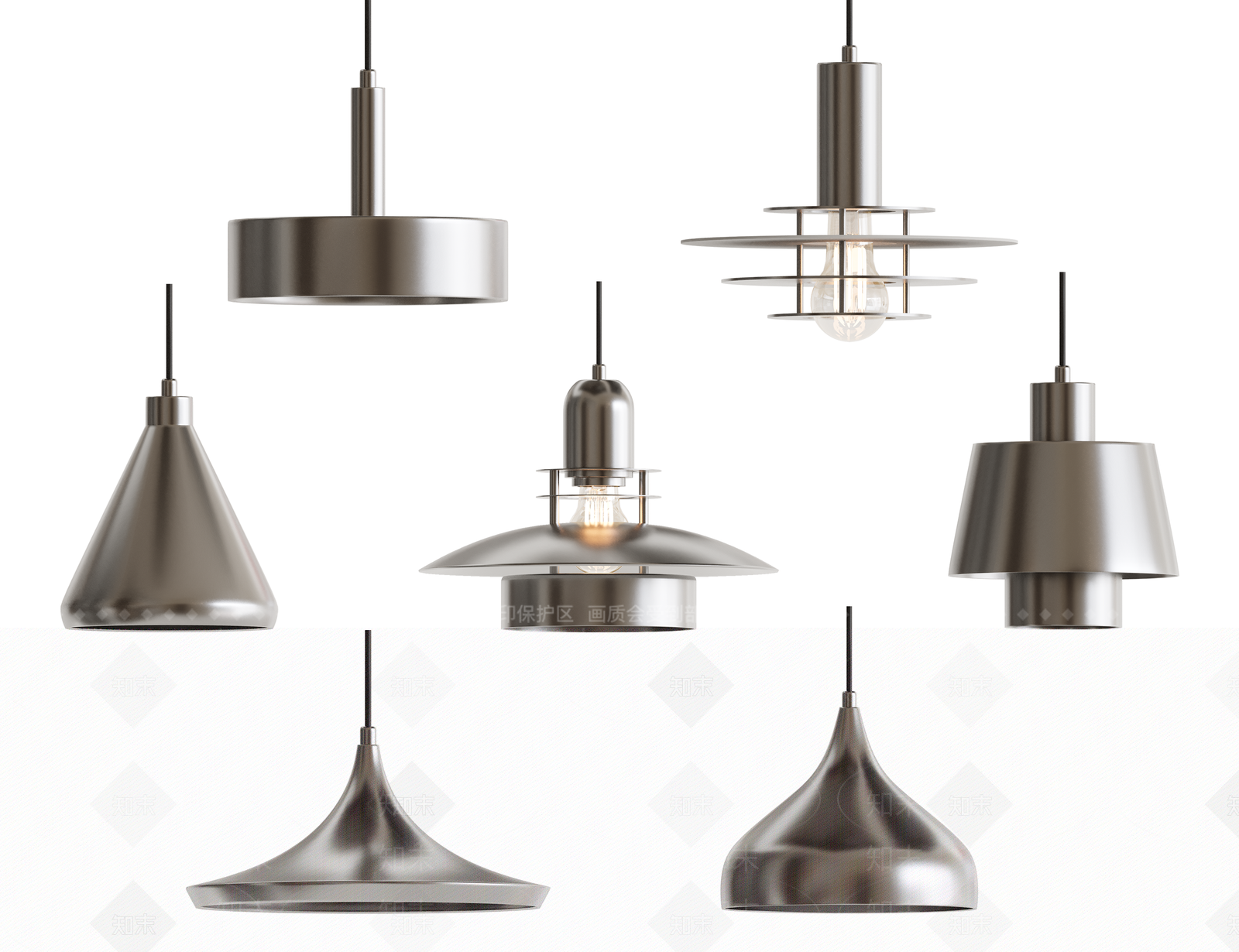 工业复古餐厅吊灯SU模型下载【ID:1202518270】