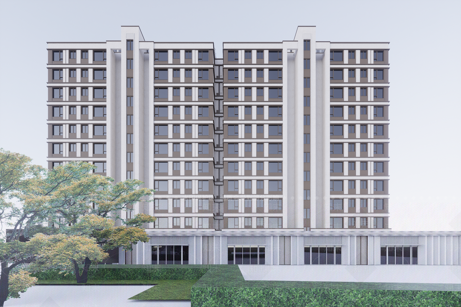 现代高层住宅SU模型下载【ID:1202524650】