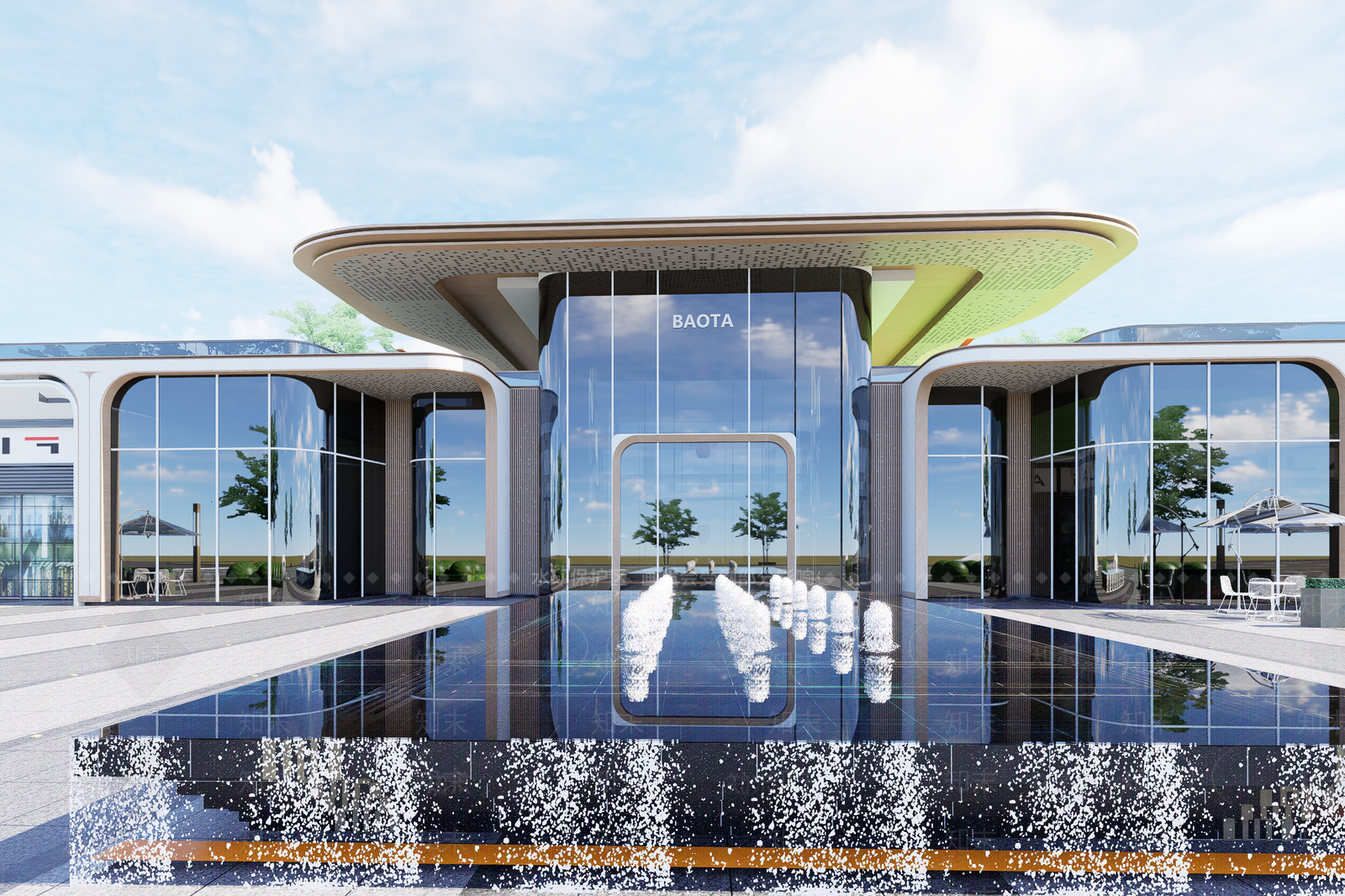 现代入口大门SU模型下载【ID:1202525396】