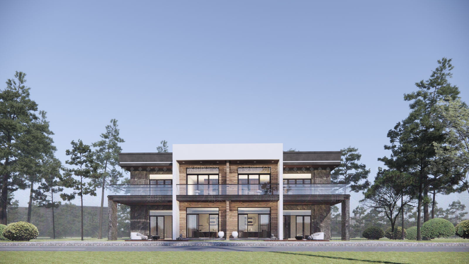 现代民宿建筑SU模型下载【ID:1202525109】