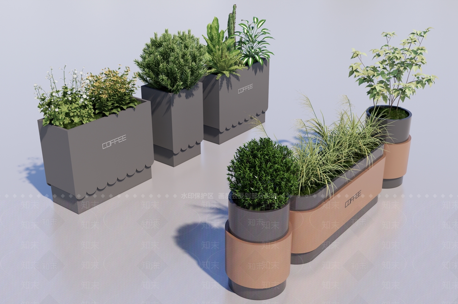 植物组合SU模型下载【ID:1202530654】