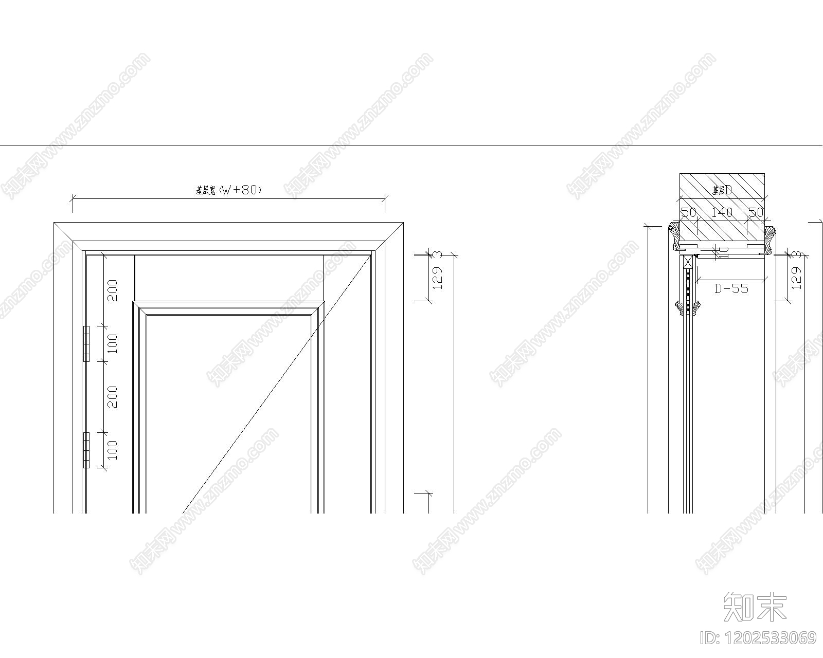 欧式门cad施工图下载【ID:1202533069】