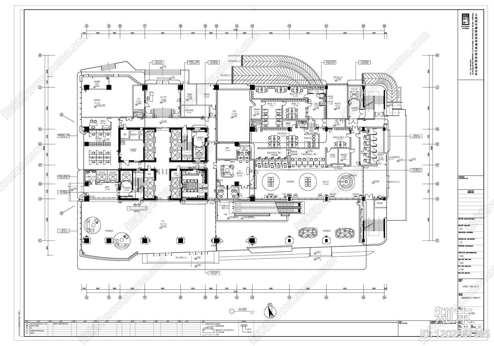 现代整体办公空间cad施工图下载【ID:1202537285】