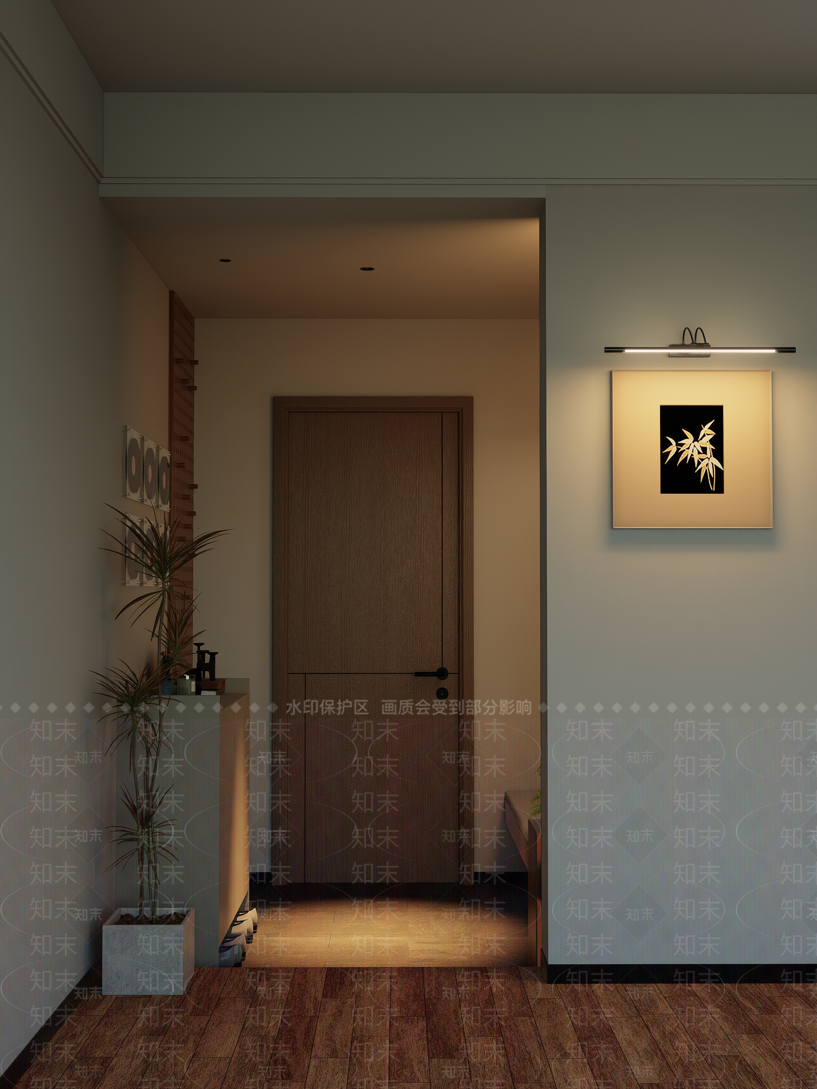 新中式中式玄关SU模型下载【ID:1202537014】