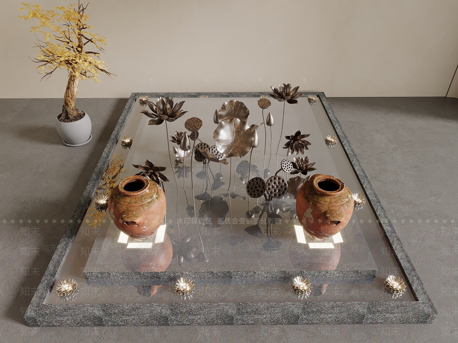 新中式其他景观3D模型下载【ID:1202539250】