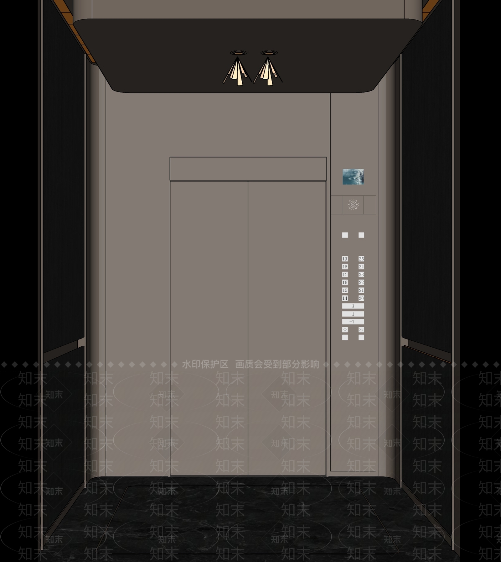 新中式现代楼梯间SU模型下载【ID:1202540239】