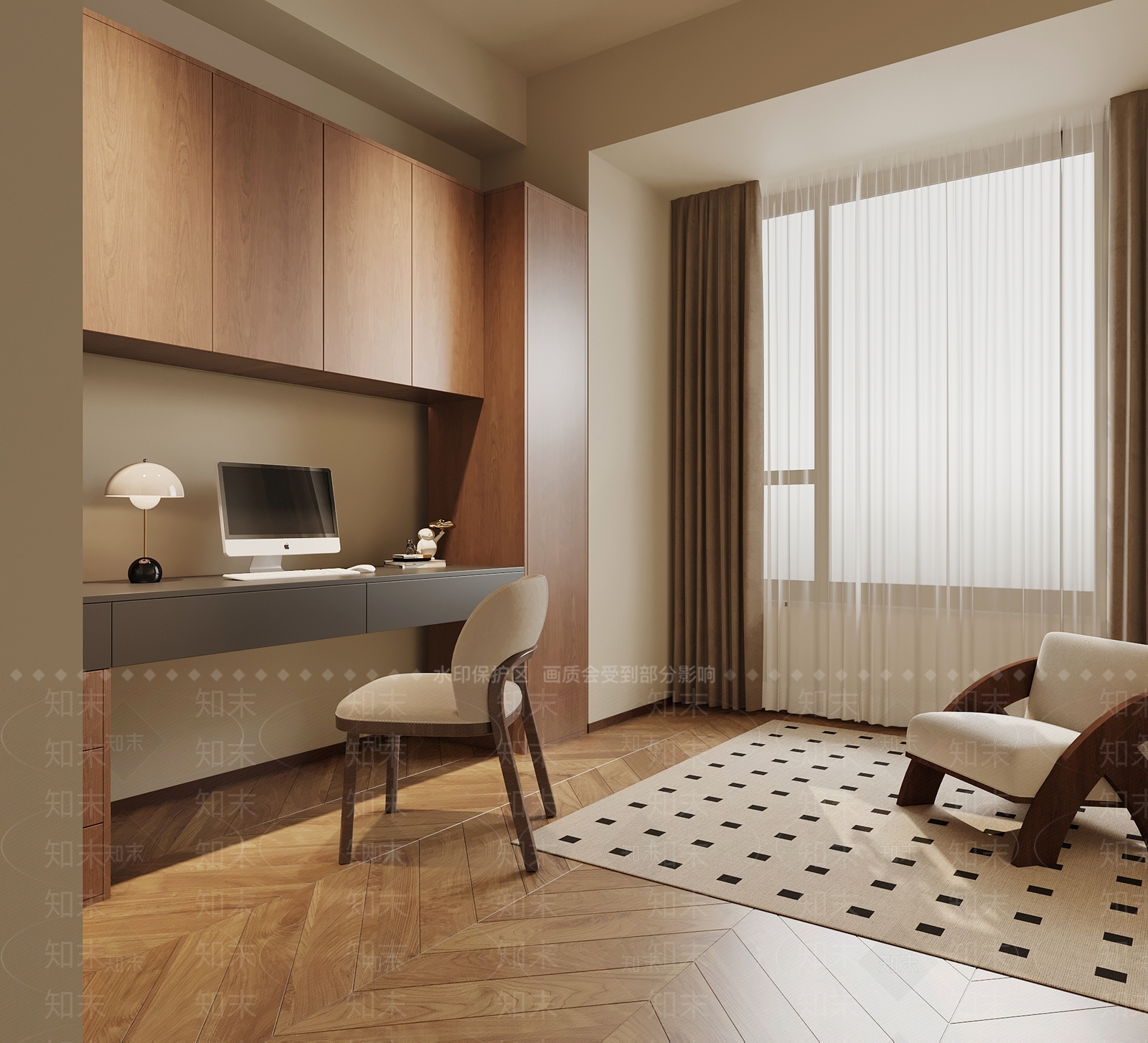 现代中古书房3D模型下载【ID:1202541155】