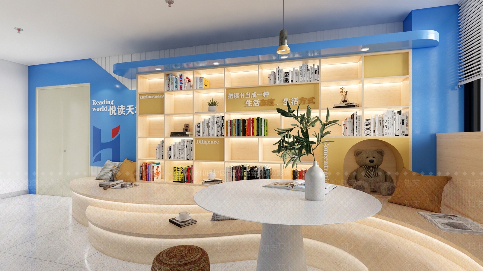 现代图书馆SU模型草图