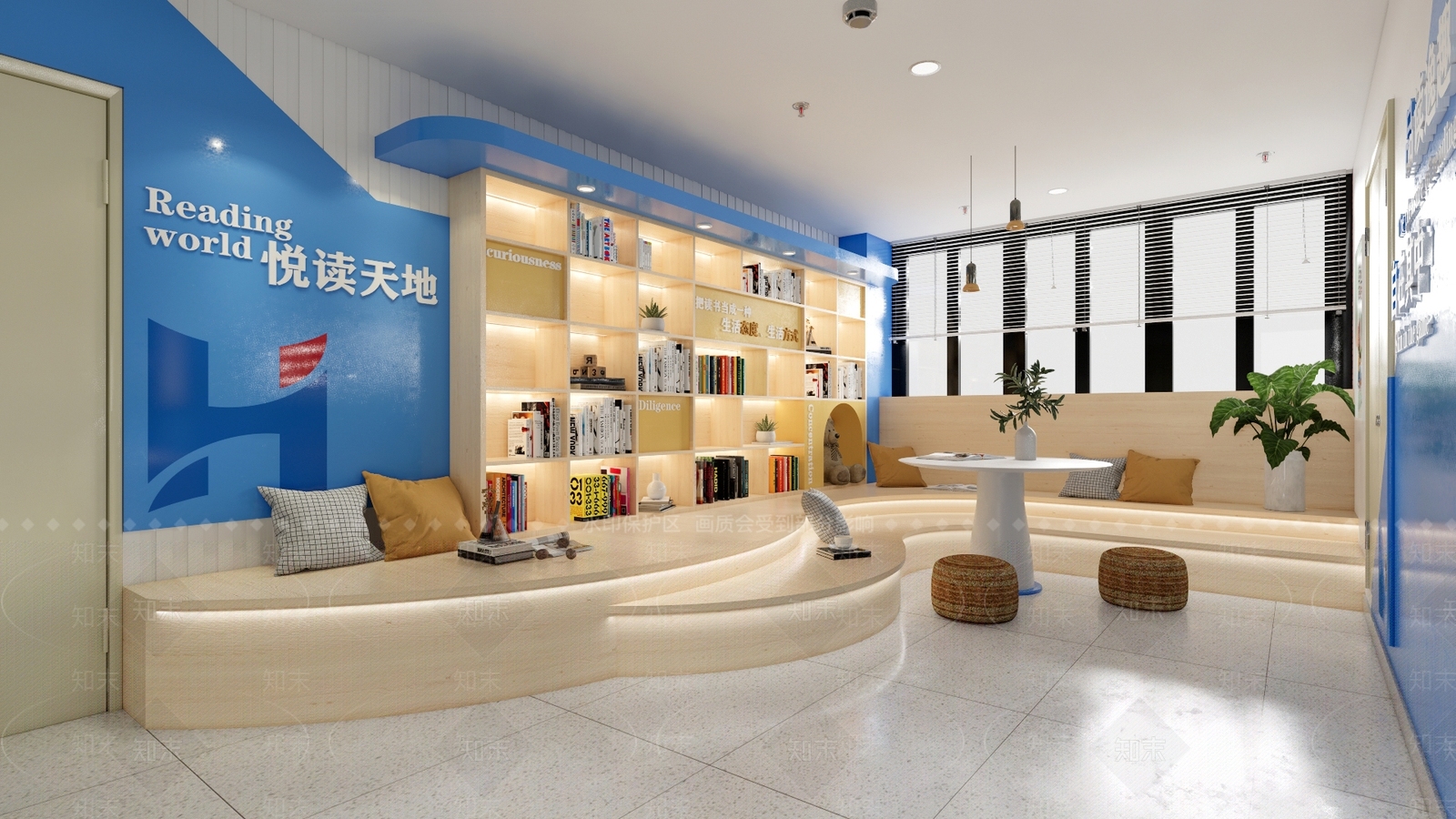 现代简约图书馆SU模型下载【ID:1202609092】