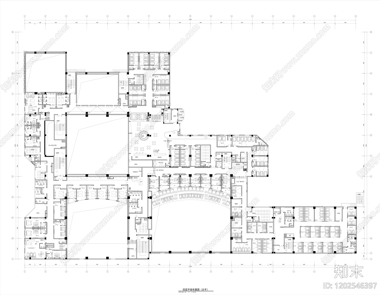 现代会所cad施工图下载【ID:1202546397】