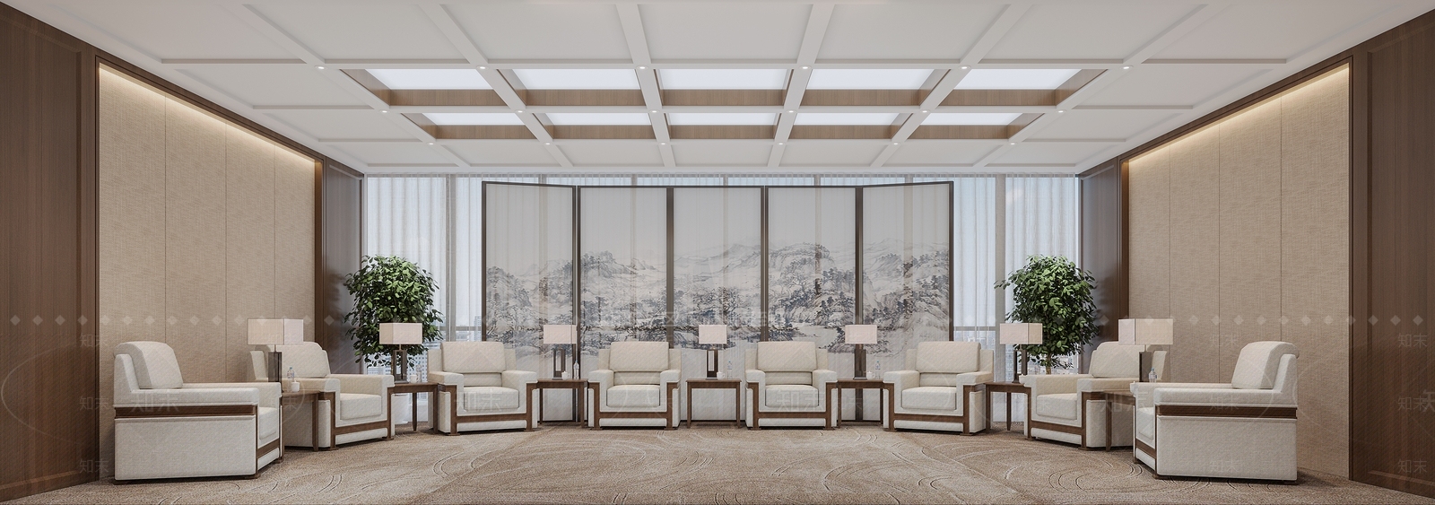 现代接待室3D模型下载【ID:1202546678】