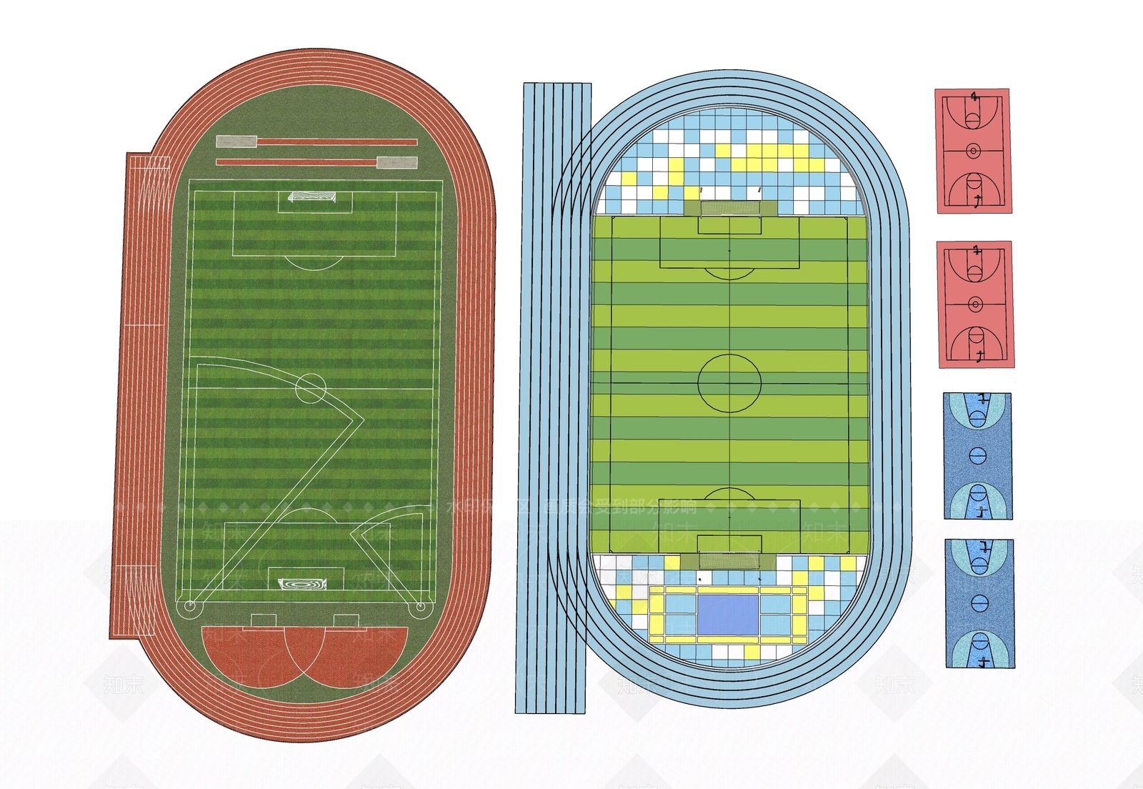 现代足球场SU模型下载【ID:1202549084】