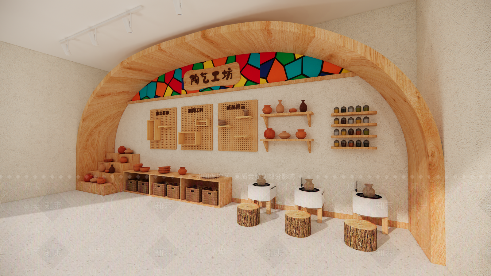 现代原木幼儿园内部SU模型下载【ID:1202551126】
