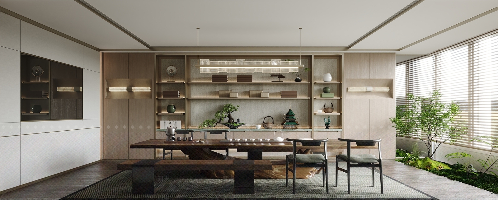 中式茶水间3D模型下载【ID:1202553433】