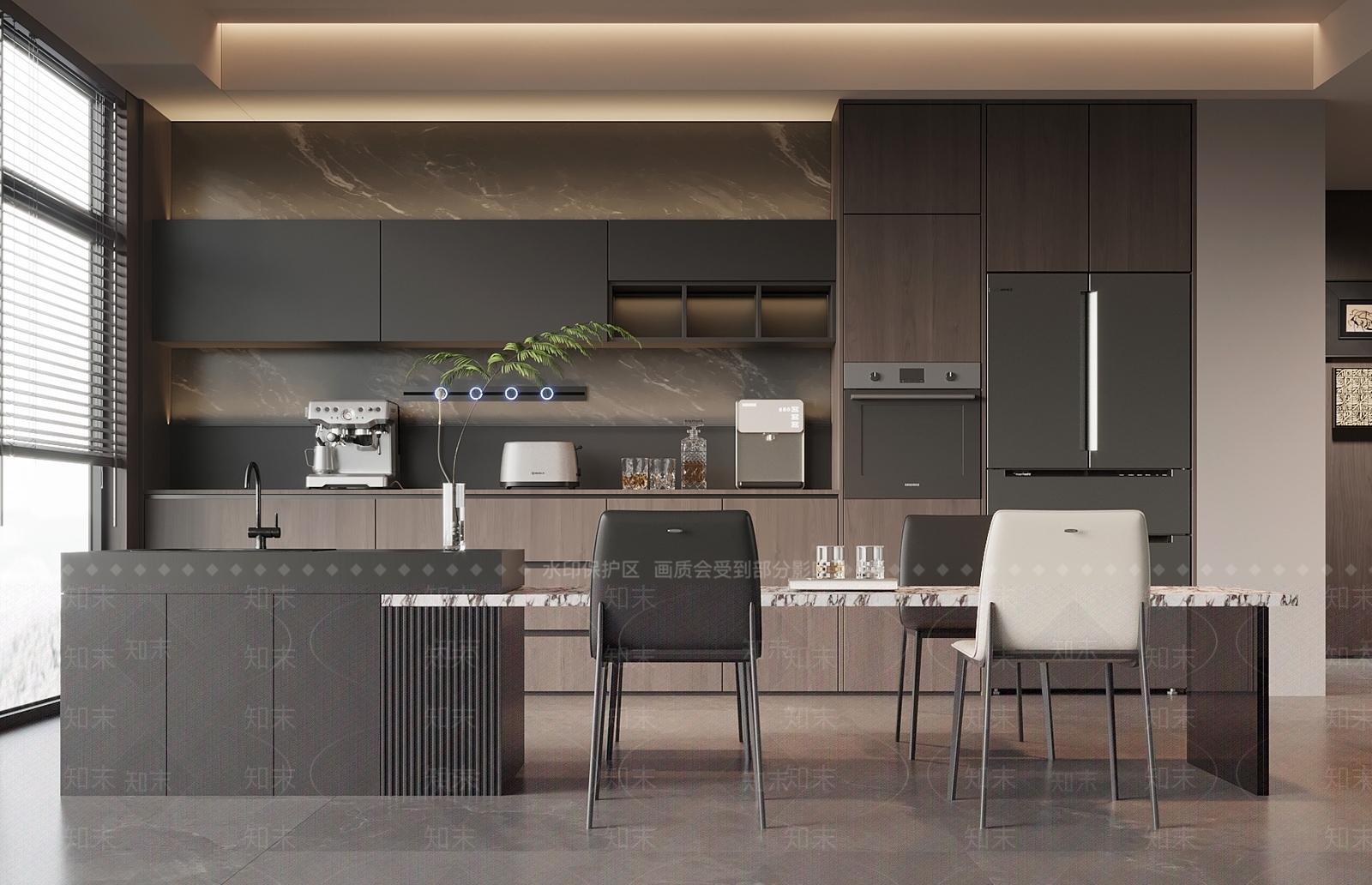 现代意式家居餐厅3D模型下载【ID:1202655060】