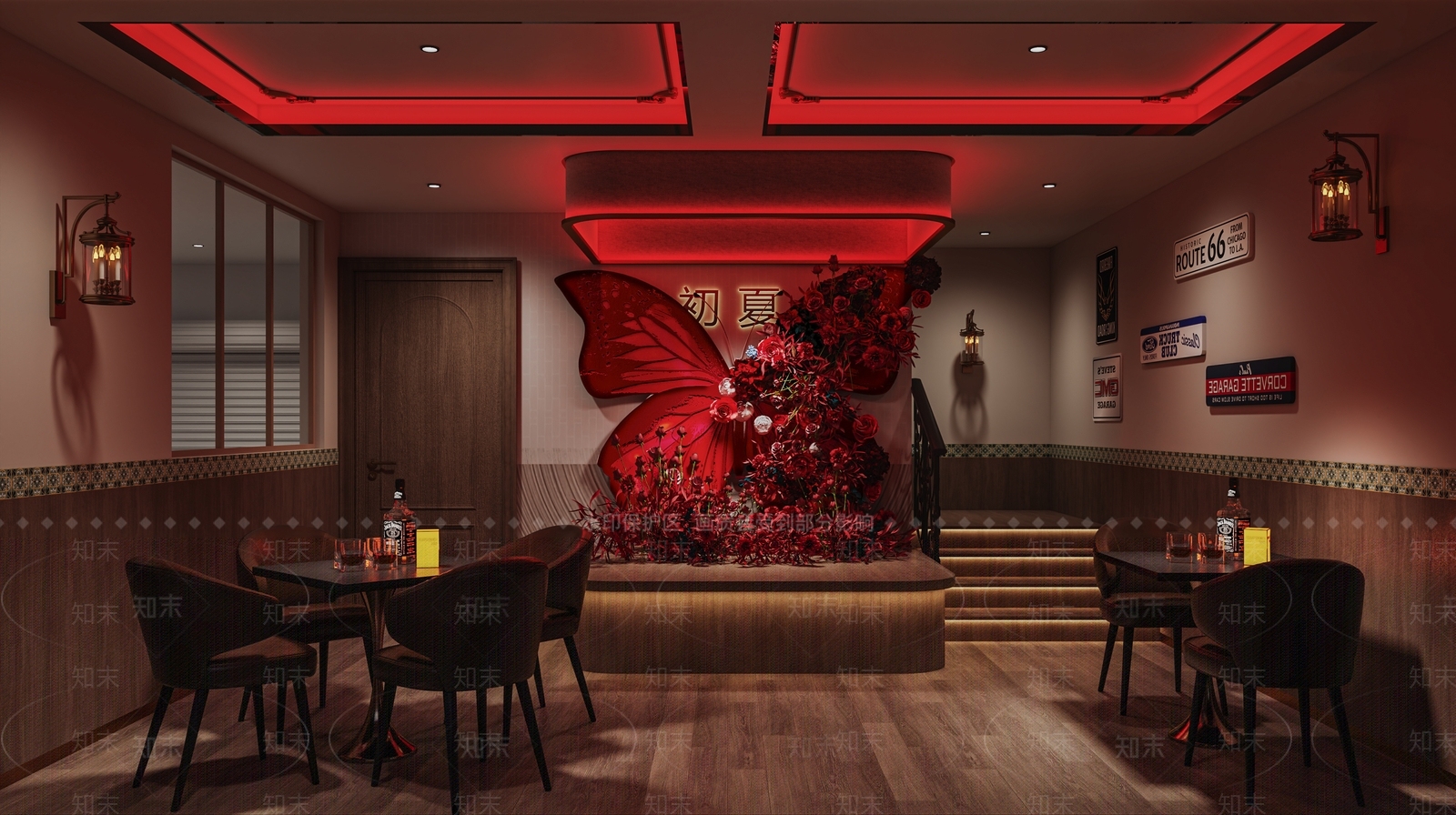 美式复古酒吧3D模型下载【ID:1202654496】
