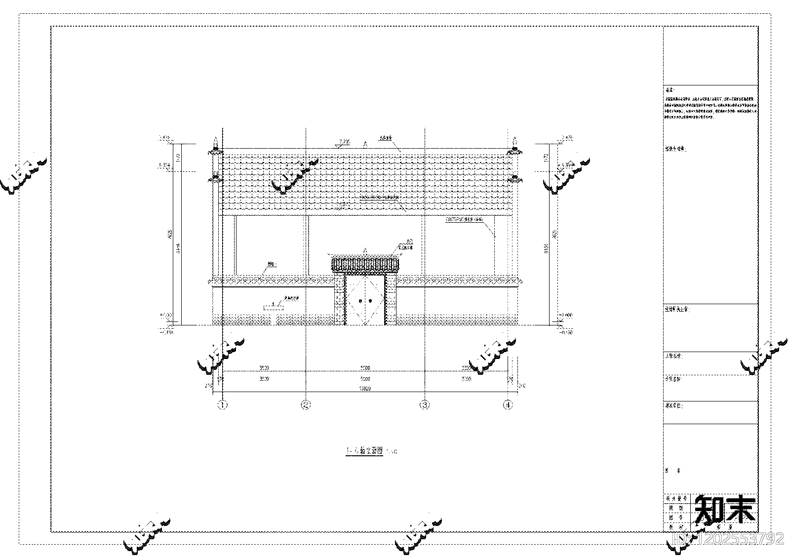 中式祠堂施工图下载【ID:1202553792】