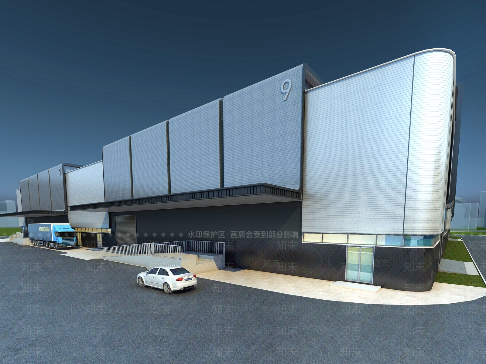 现代厂房SU模型下载【ID:1202553848】