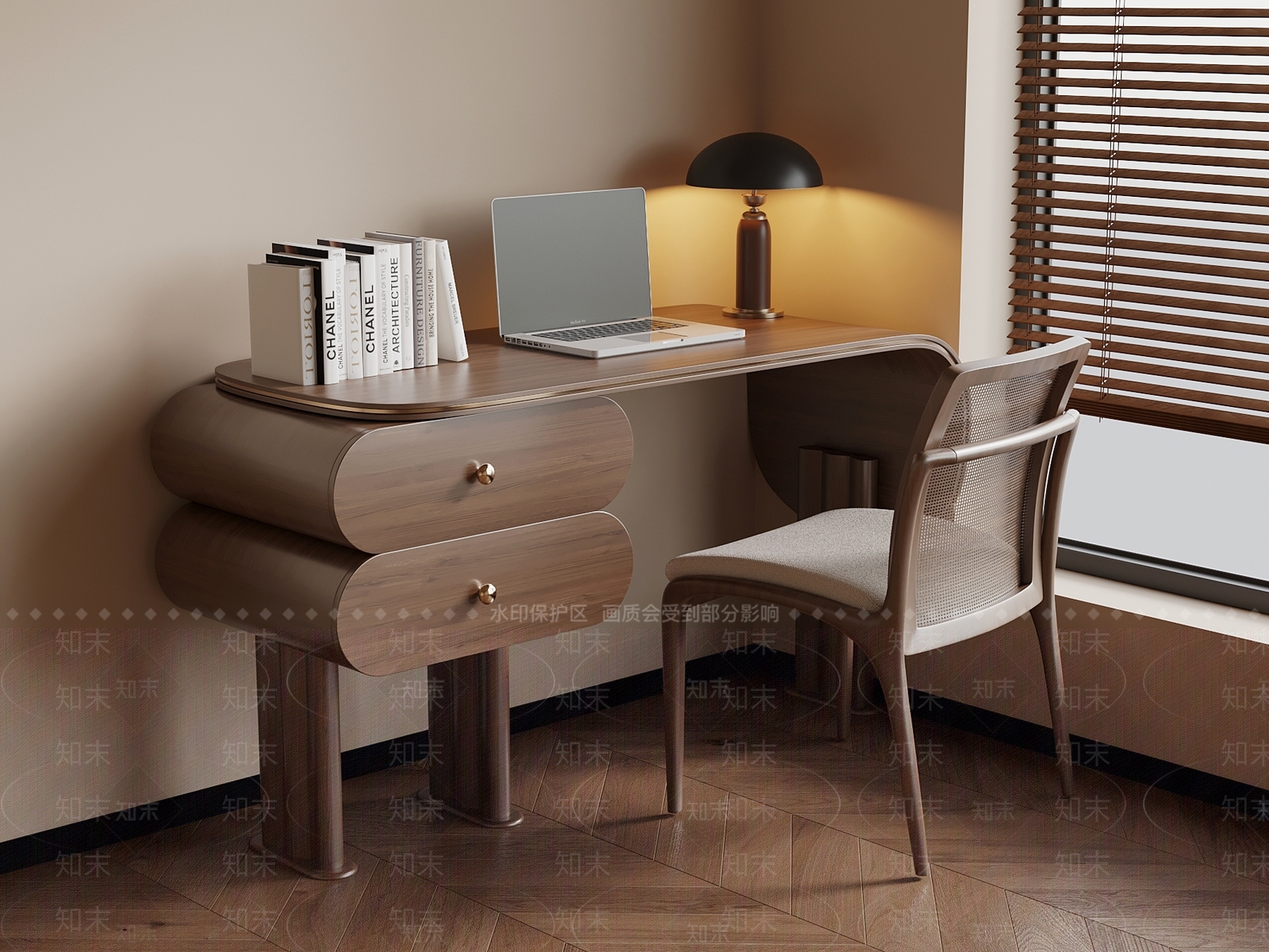 法式中古书桌3D模型下载【ID:1202556650】