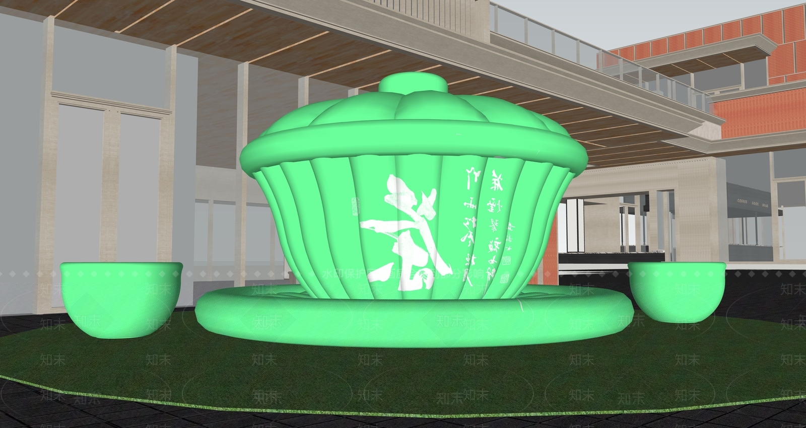 现代艺术装置SU模型下载【ID:1202563996】