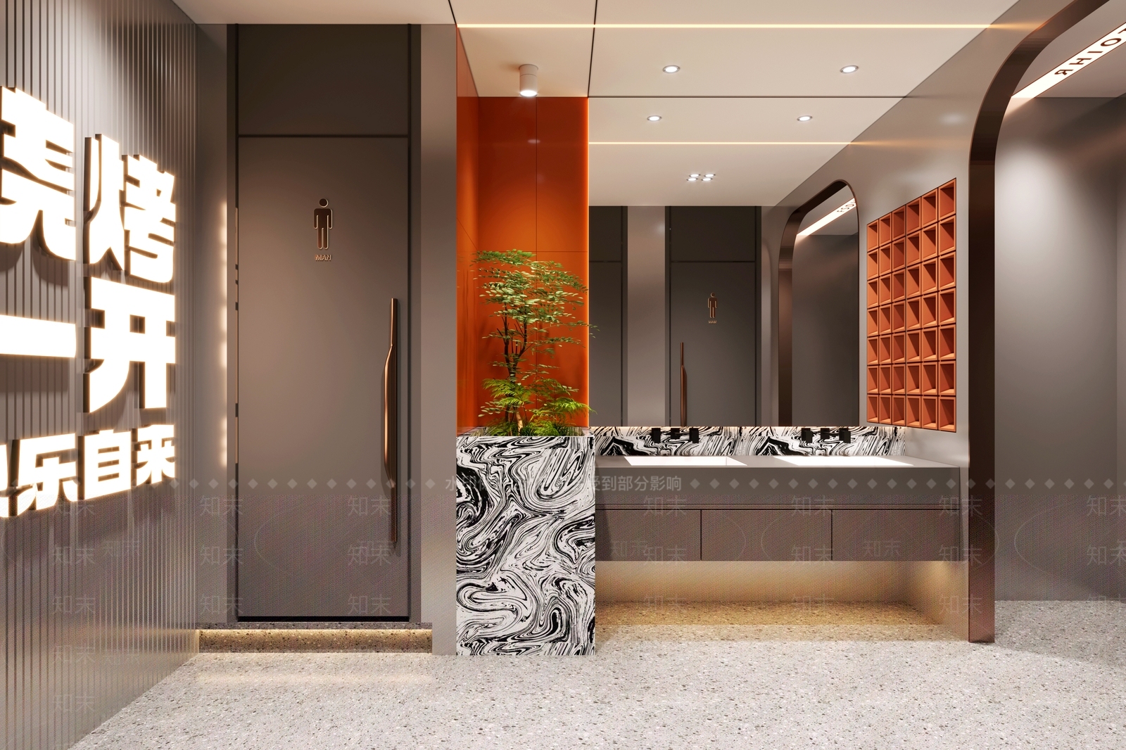 现代极简公共卫生间3D模型下载【ID:1202569455】