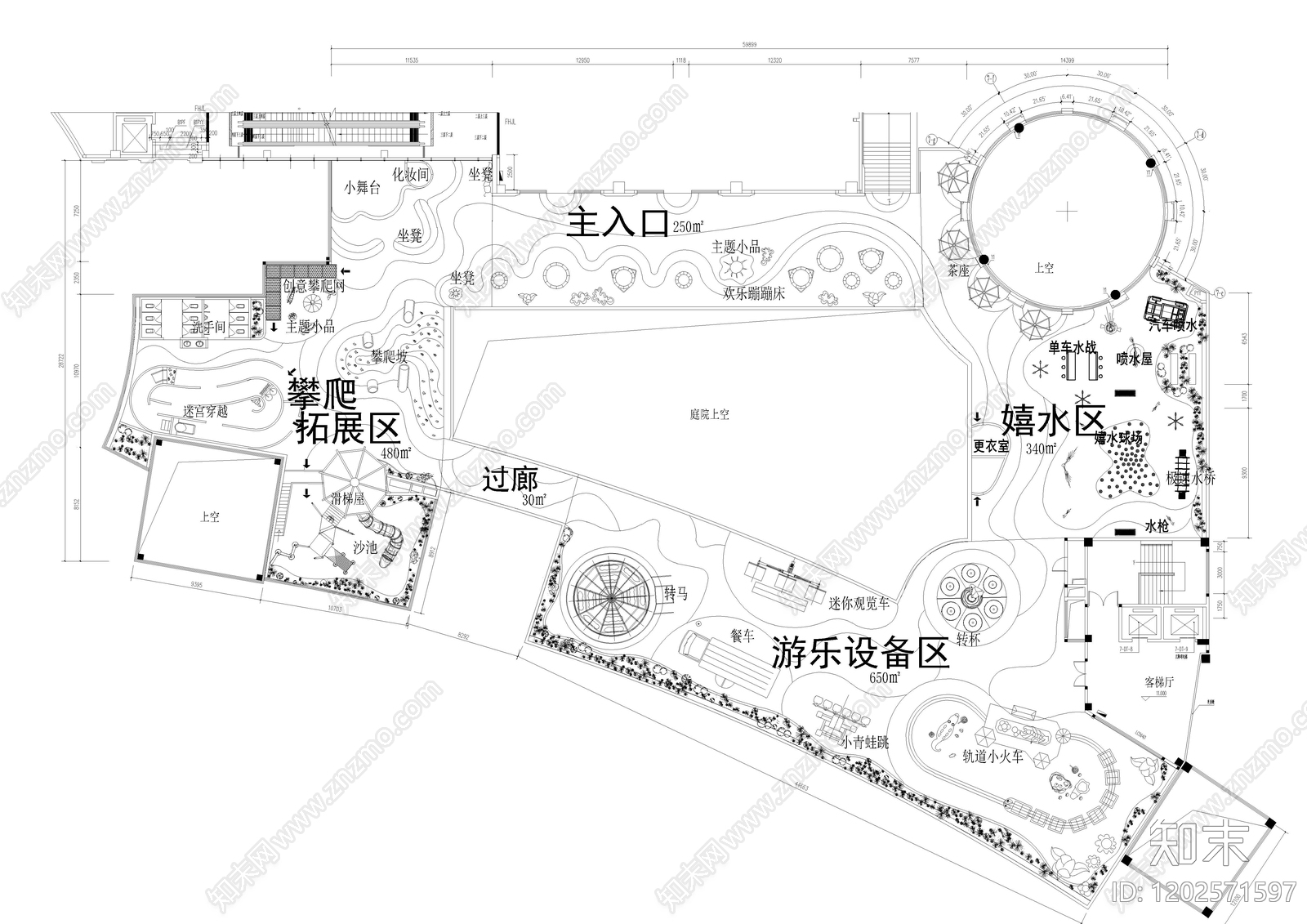 现代儿童乐园cad施工图下载【ID:1202571597】