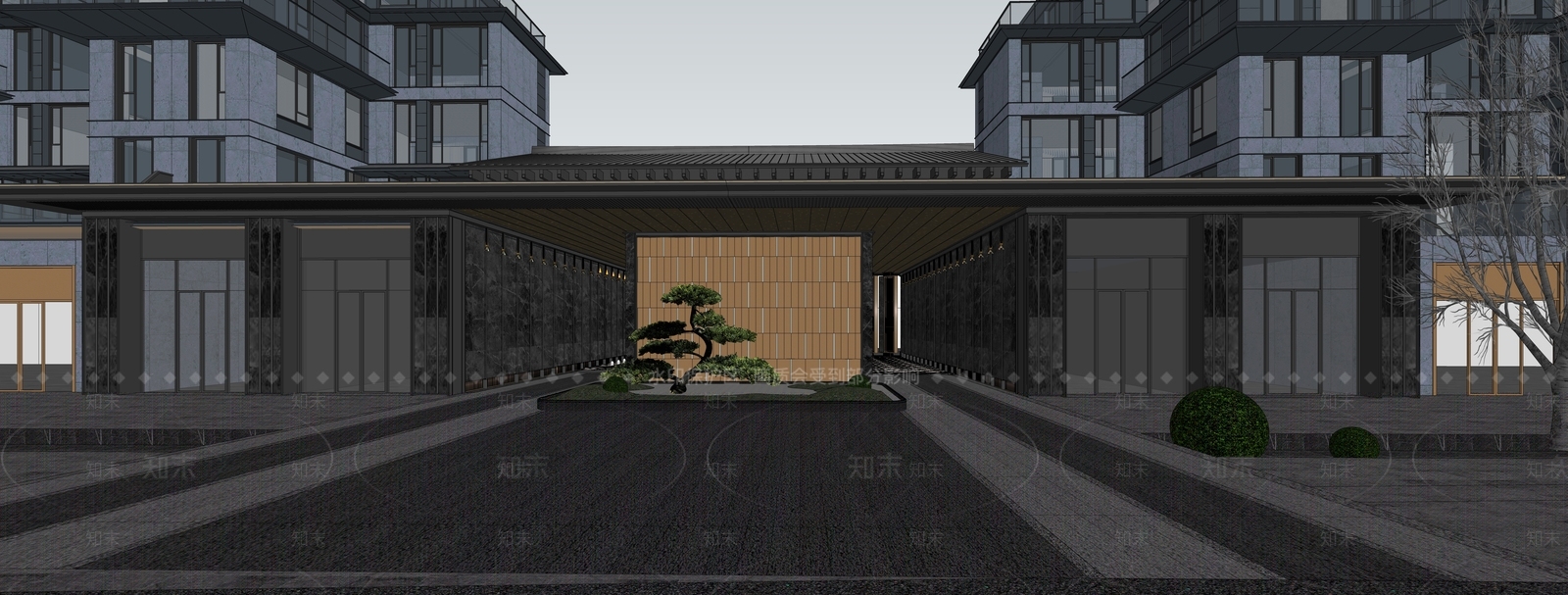 现代入口大门SU模型下载【ID:1202572683】