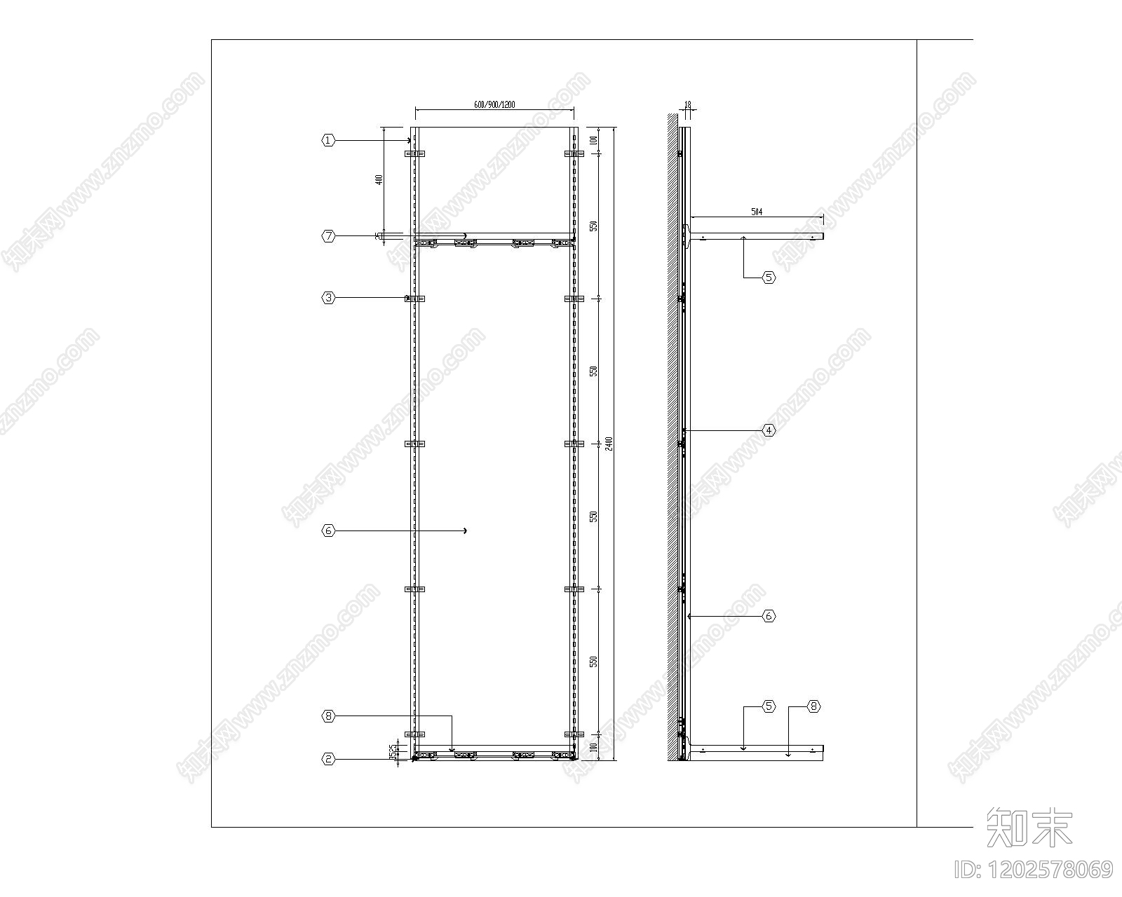现代极简五金管件施工图下载【ID:1202578069】