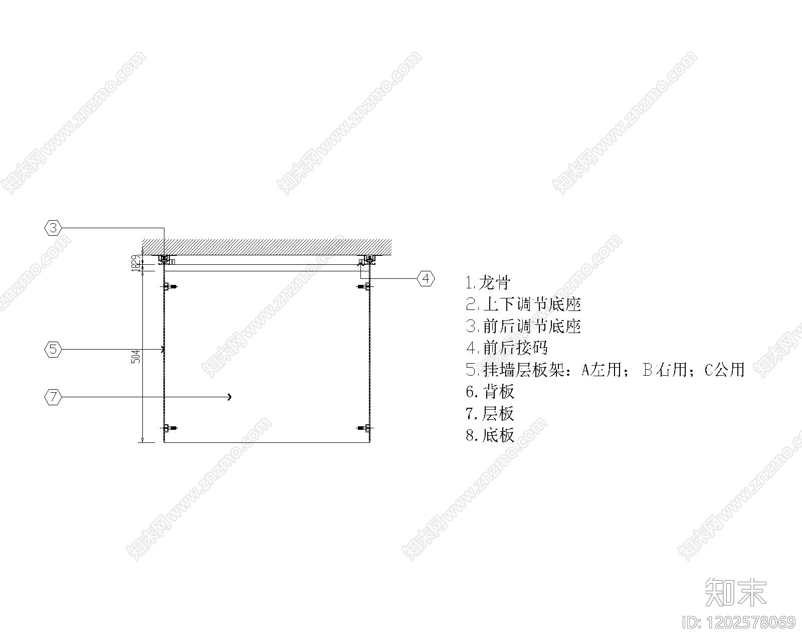现代极简五金管件cad施工图下载【ID:1202578069】