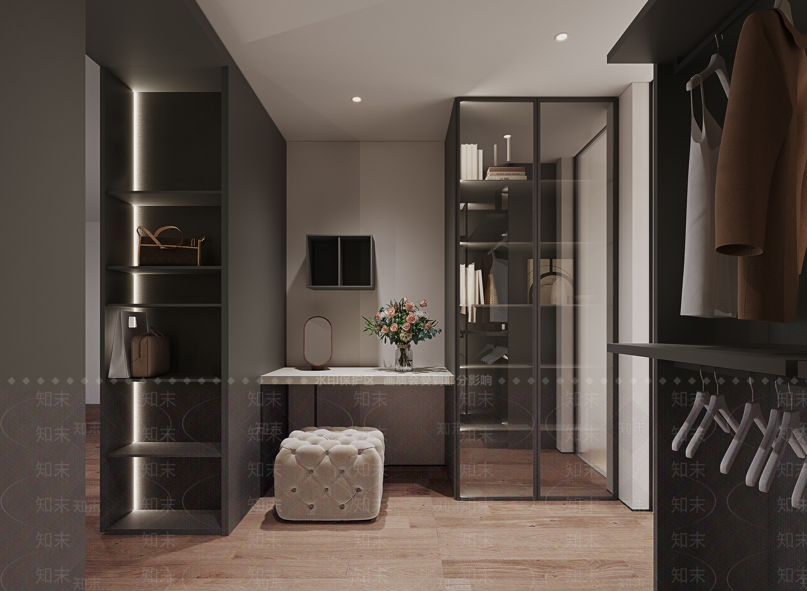 现代意式衣帽间3D模型下载【ID:1202579702】