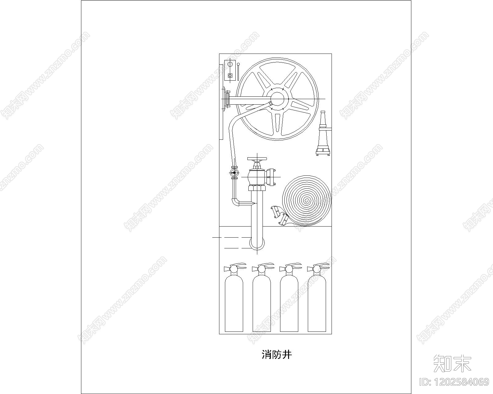 现代消防器材施工图下载【ID:1202584069】