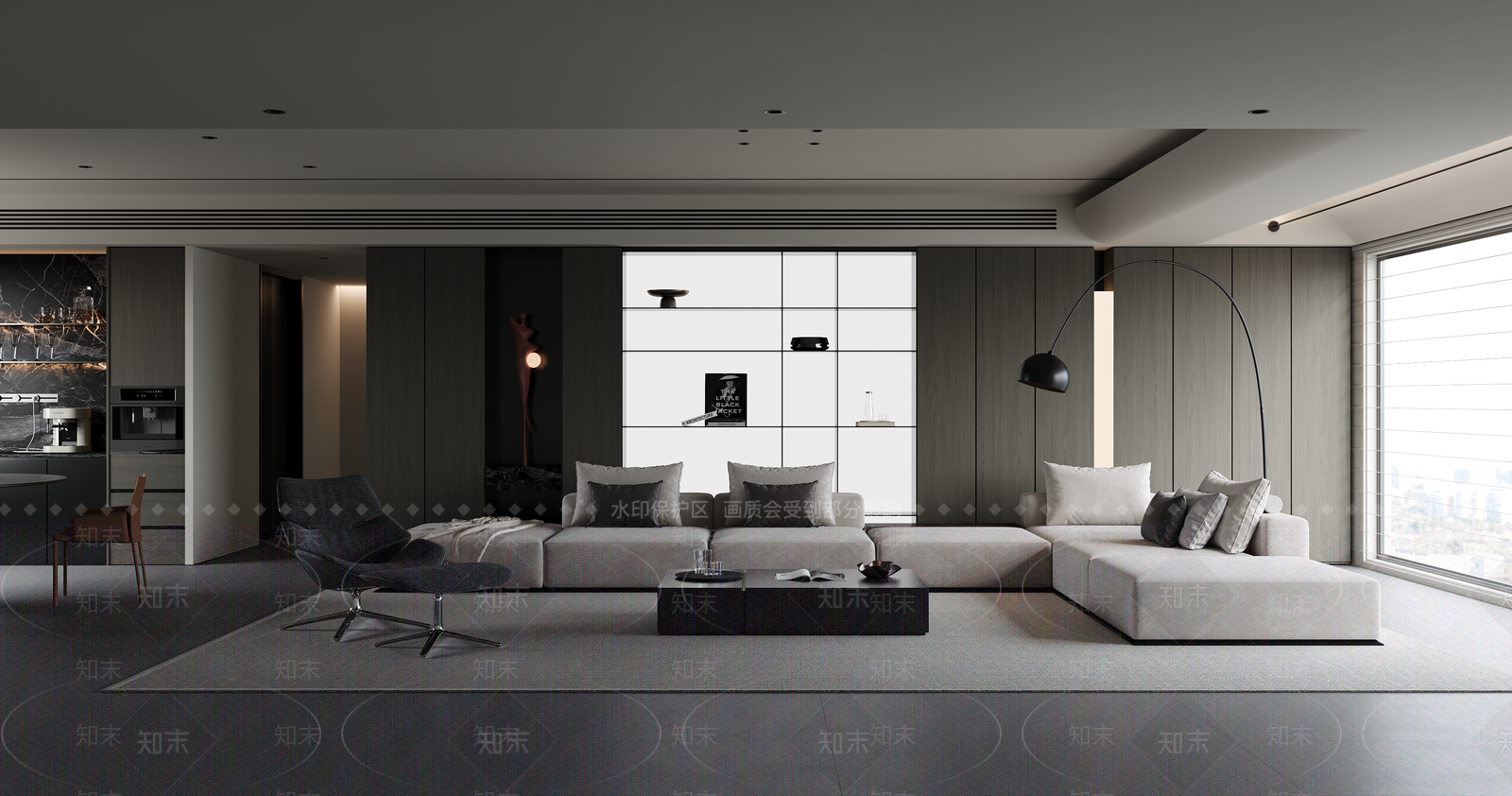 现代意式家居客厅3D模型下载【ID:1202586257】