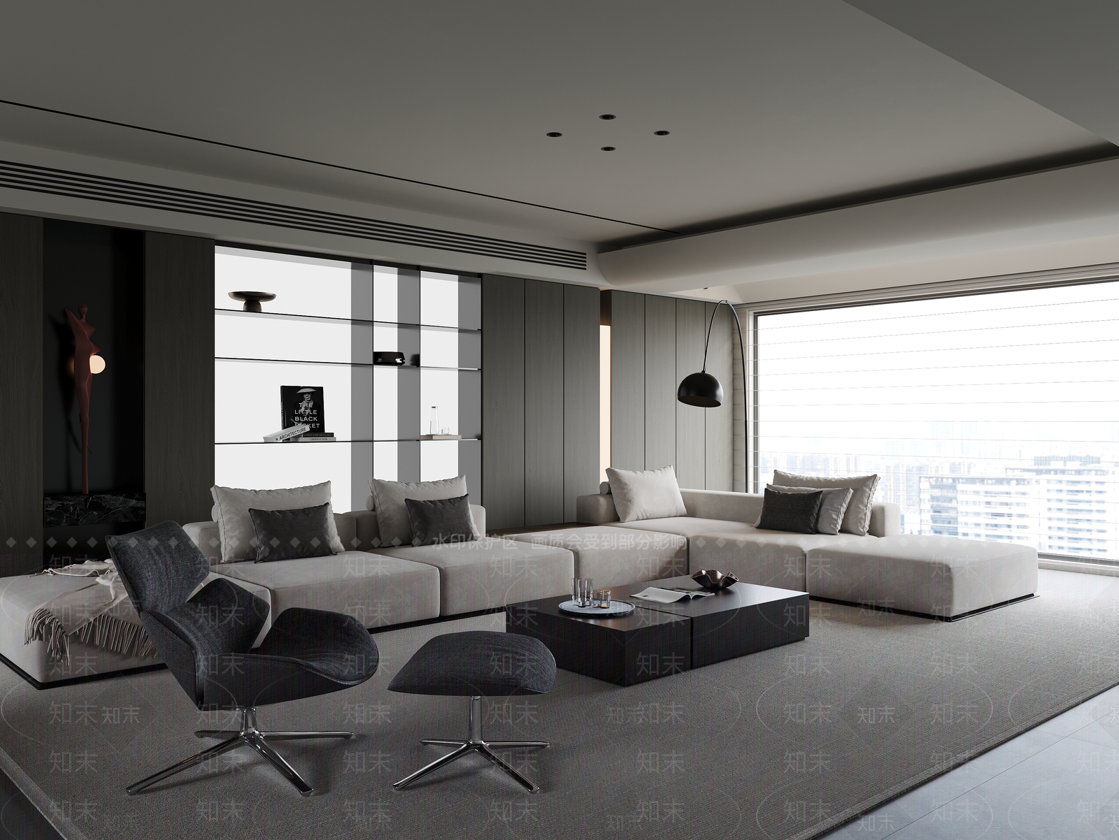 玻璃门展示柜书柜3D模型下载【ID:1227509014】