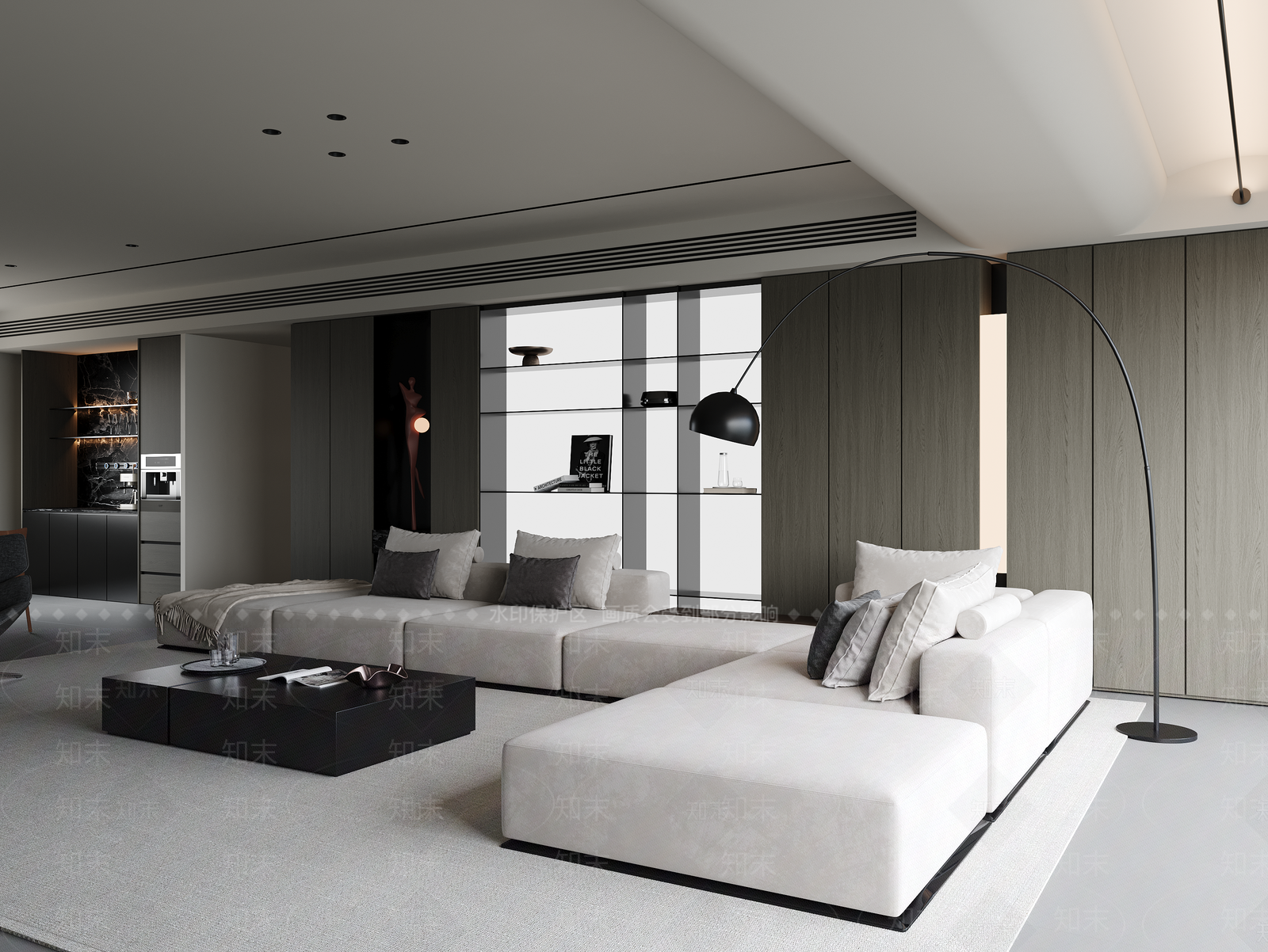 玻璃门展示柜书柜3D模型下载【ID:1227509014】