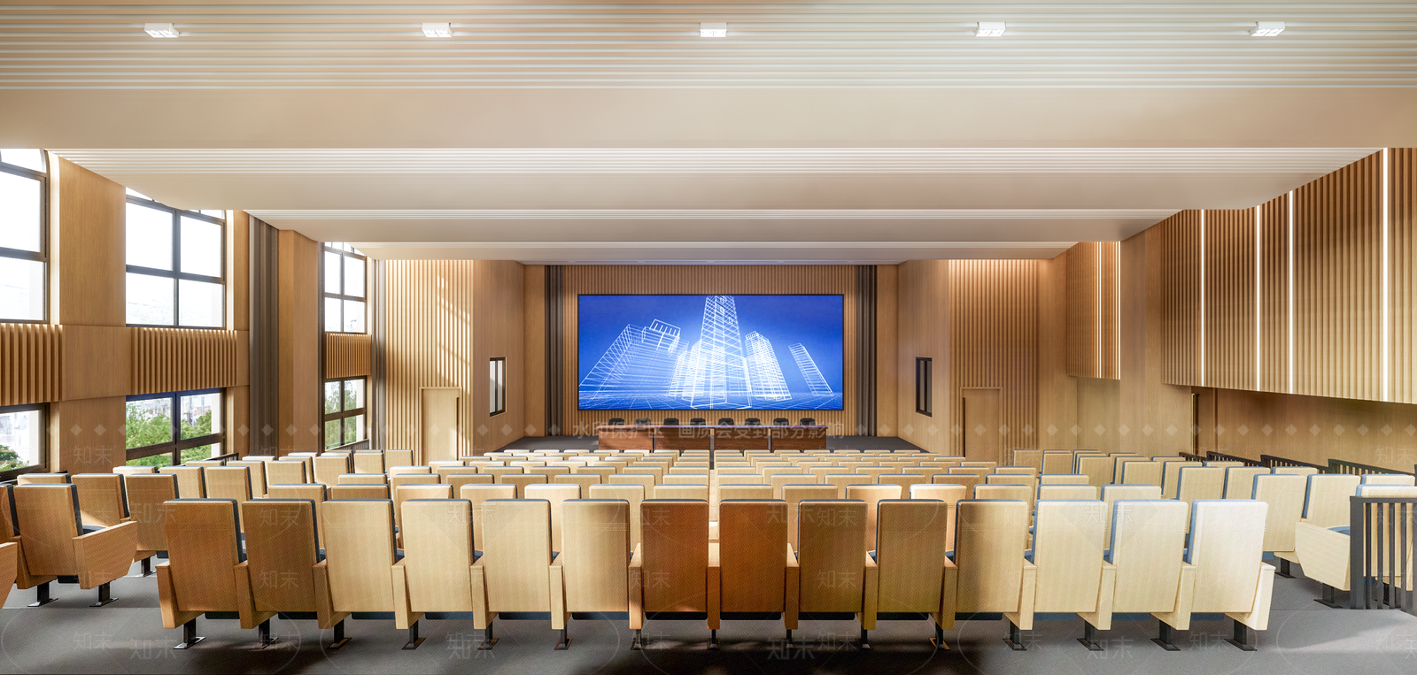 现代报告厅SU模型下载【ID:1202586805】