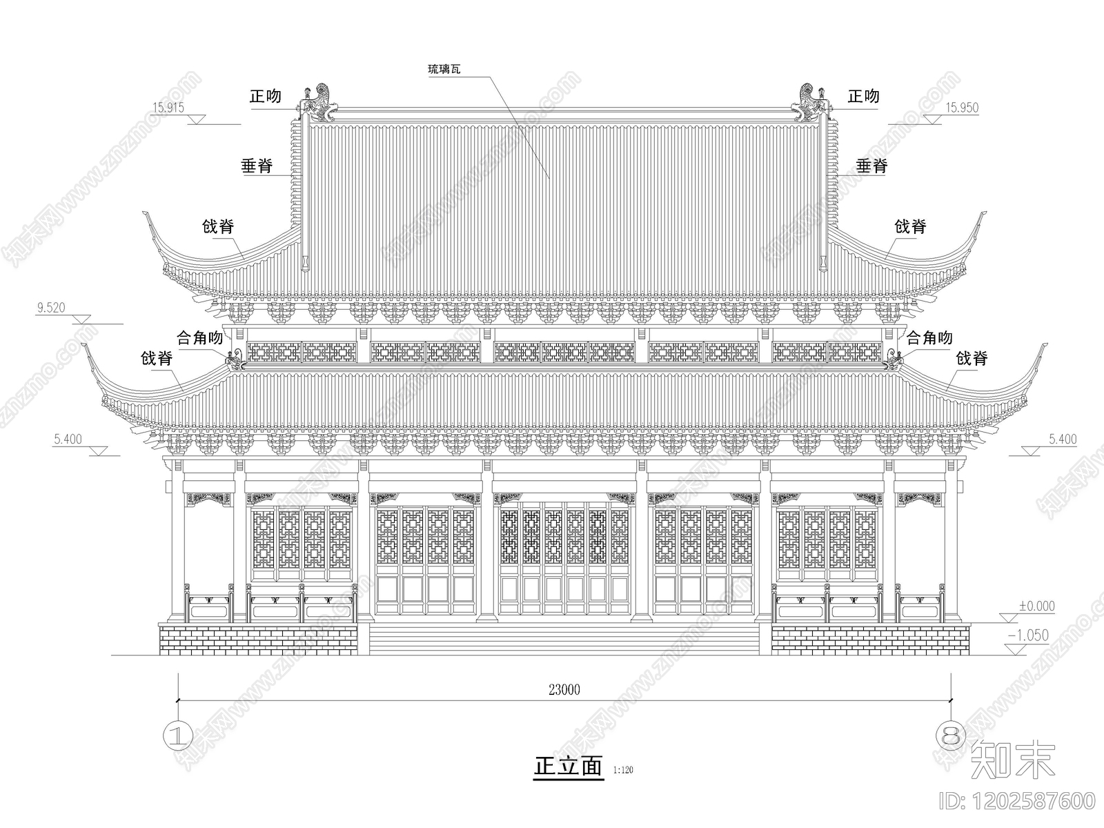 寺庙施工图下载【ID:1202587600】