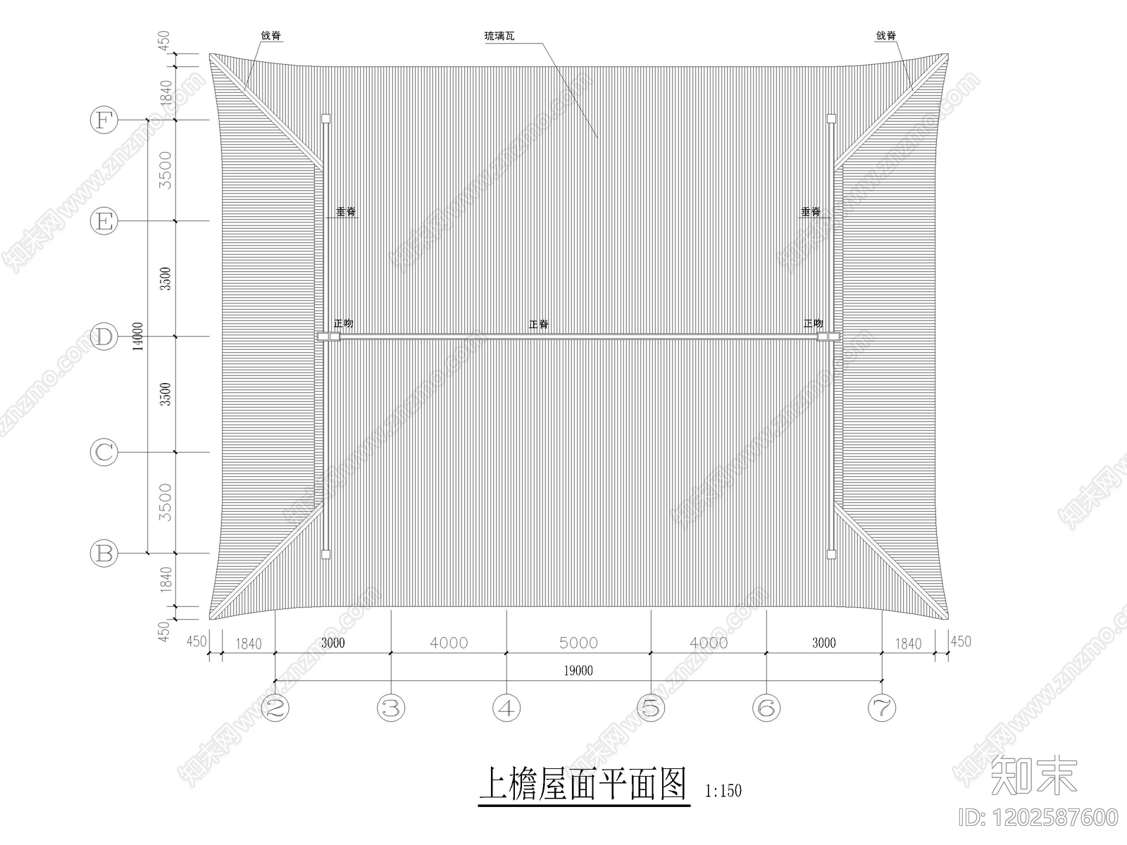 寺庙cad施工图下载【ID:1202587600】