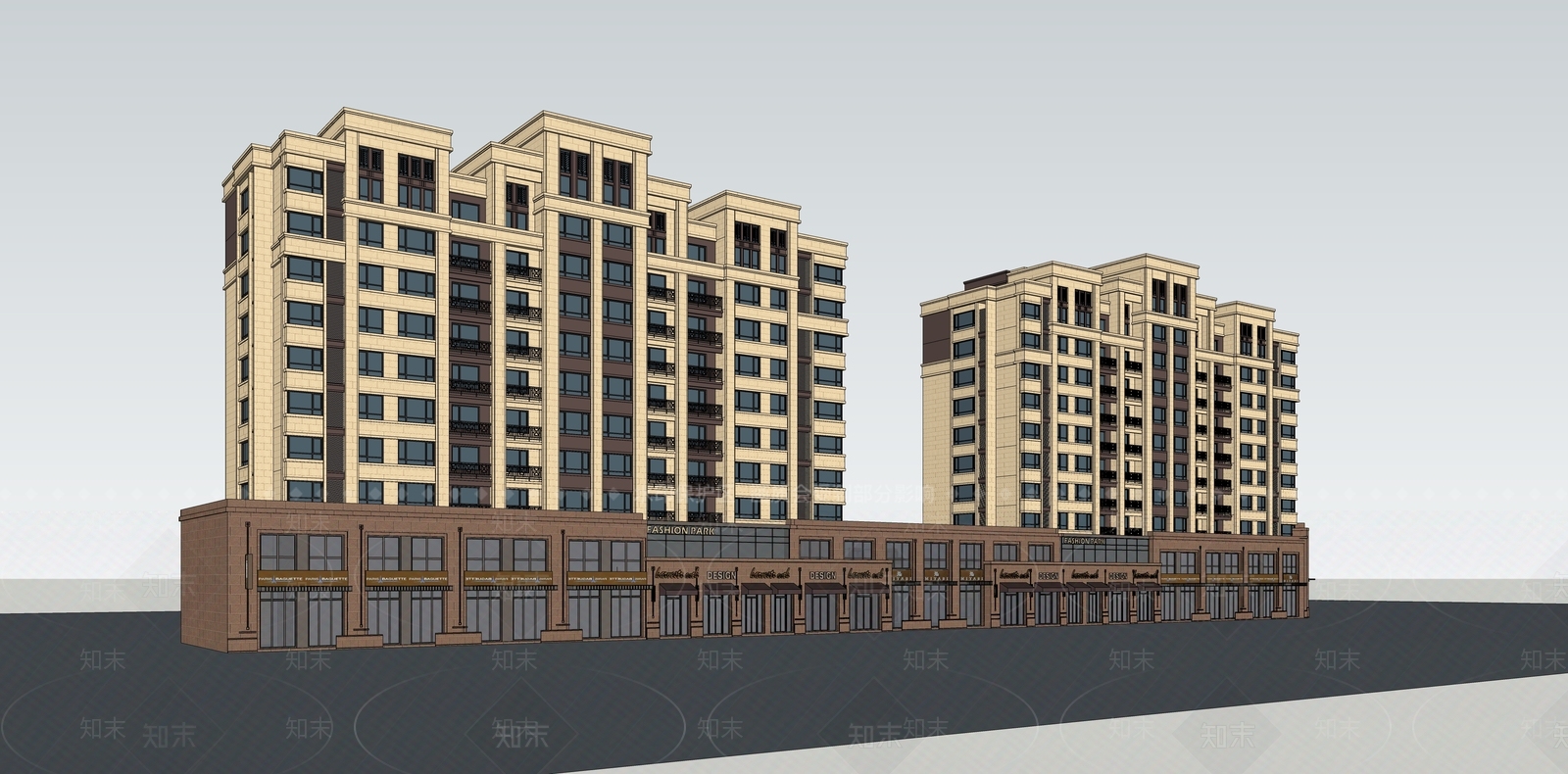 欧式多层住宅SU模型下载【ID:1202589511】