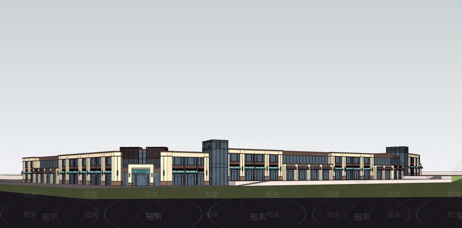 欧式商场建筑SU模型下载【ID:1202589633】