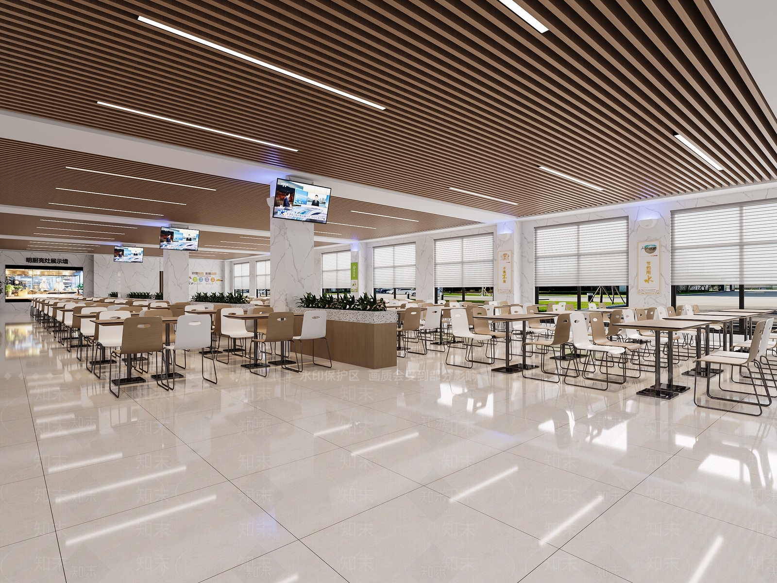 现代食堂3D模型下载【ID:1202591149】