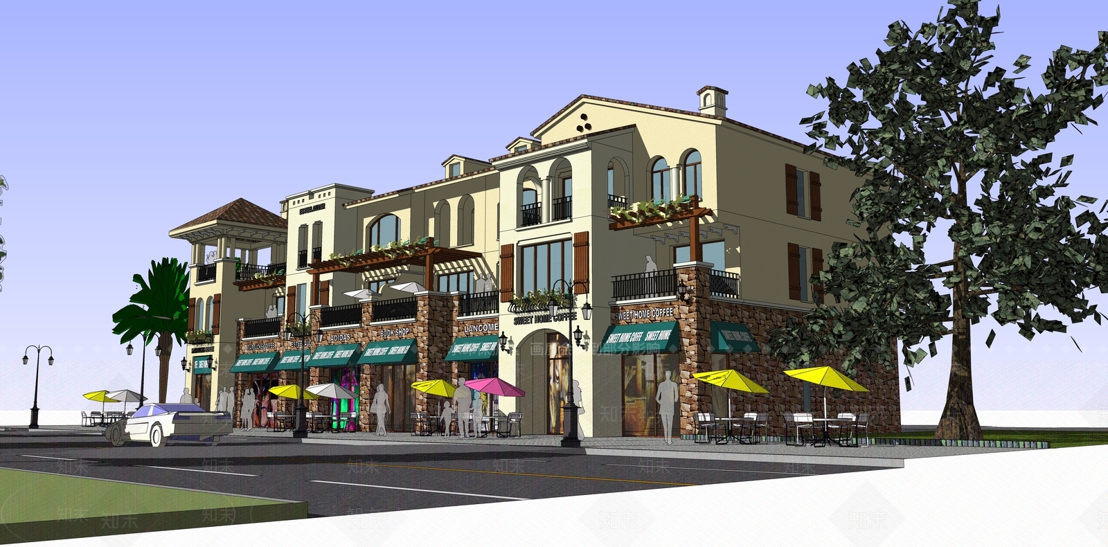 欧式多层住宅SU模型下载【ID:1202593032】