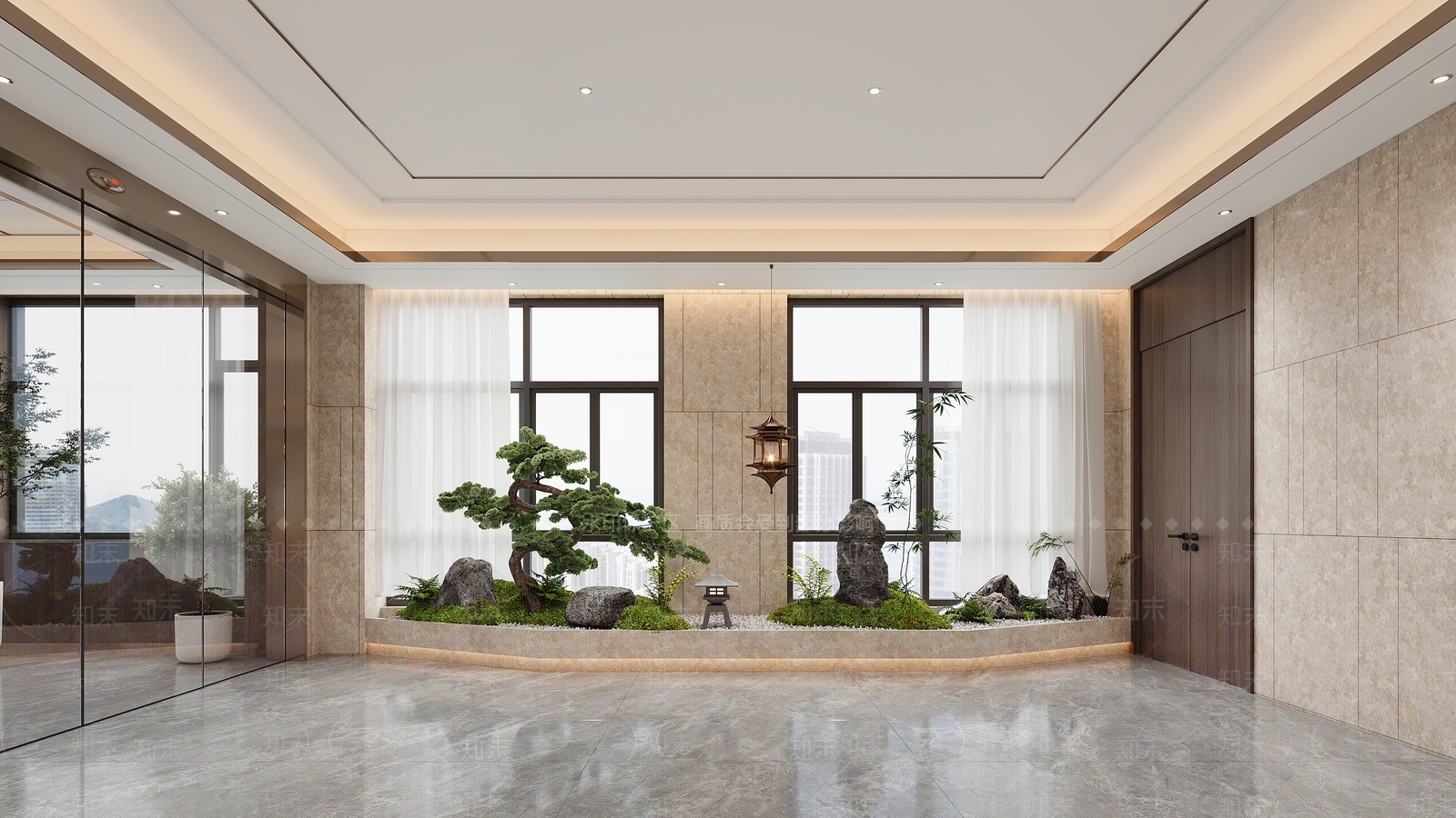 现代室内景观3D模型下载【ID:1202597490】