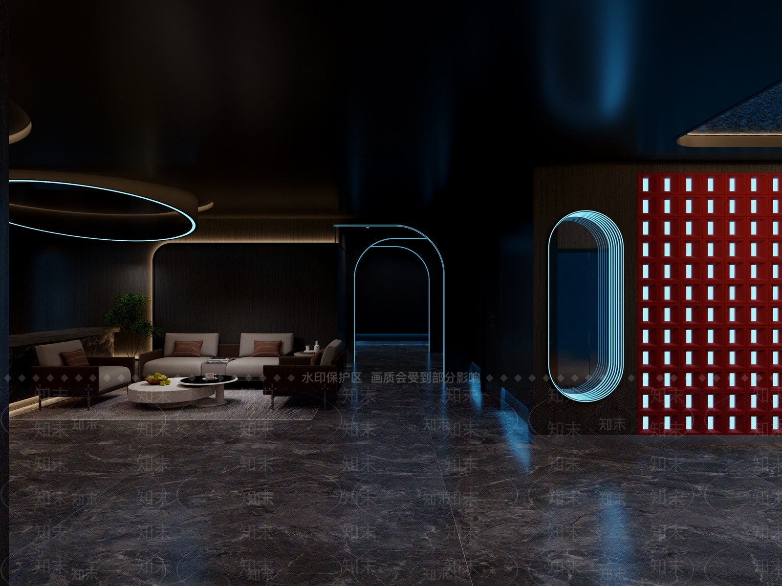 现代新中式其他商业空间3D模型下载【ID:1202599745】
