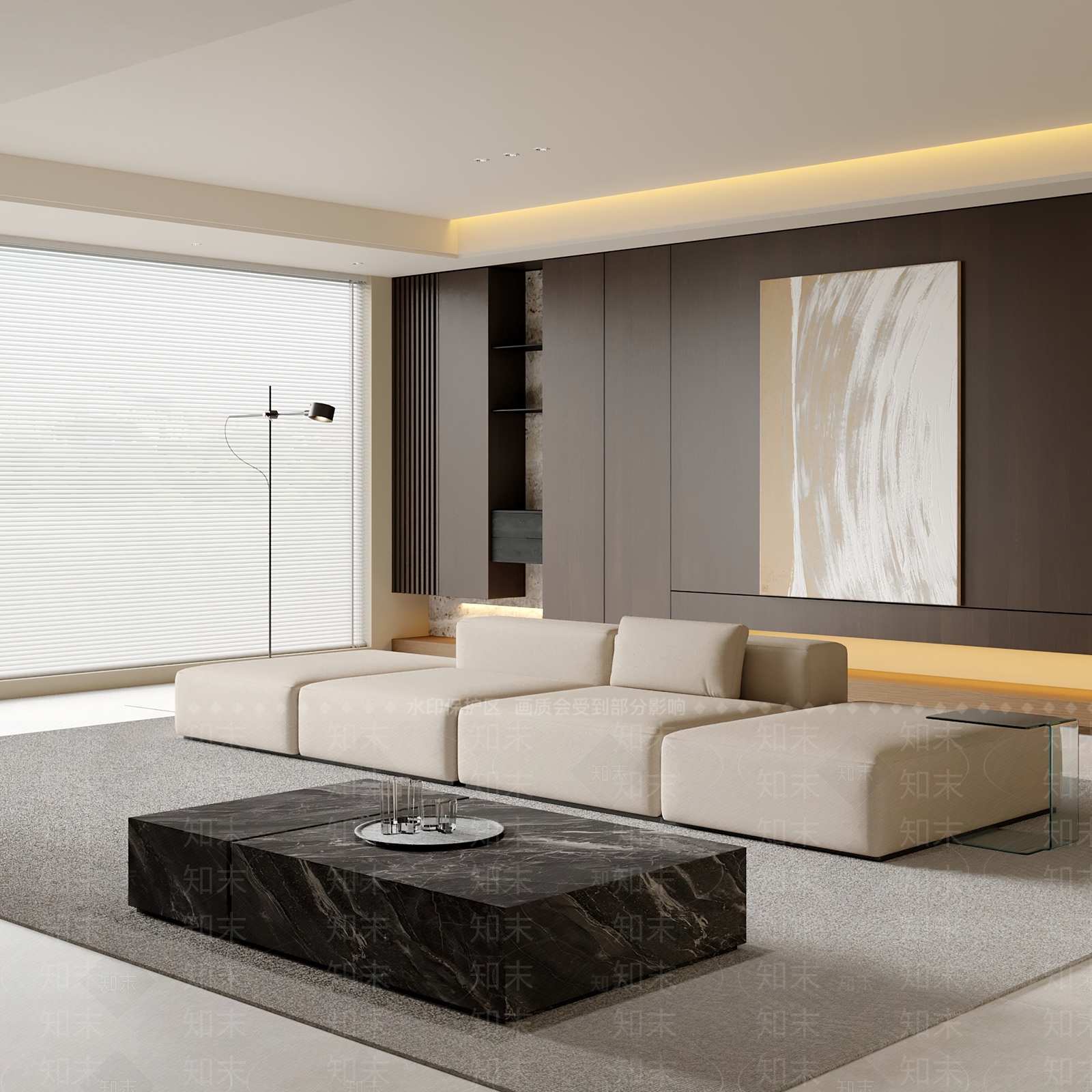 法式简约家居客厅3D模型下载【ID:1202600812】